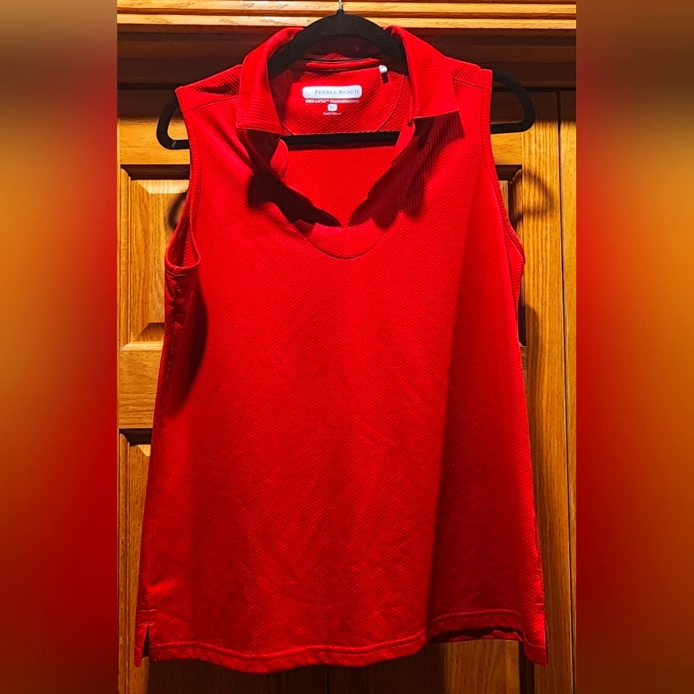 Pebble Beach Sleeveless Ladies Polo Sz XL